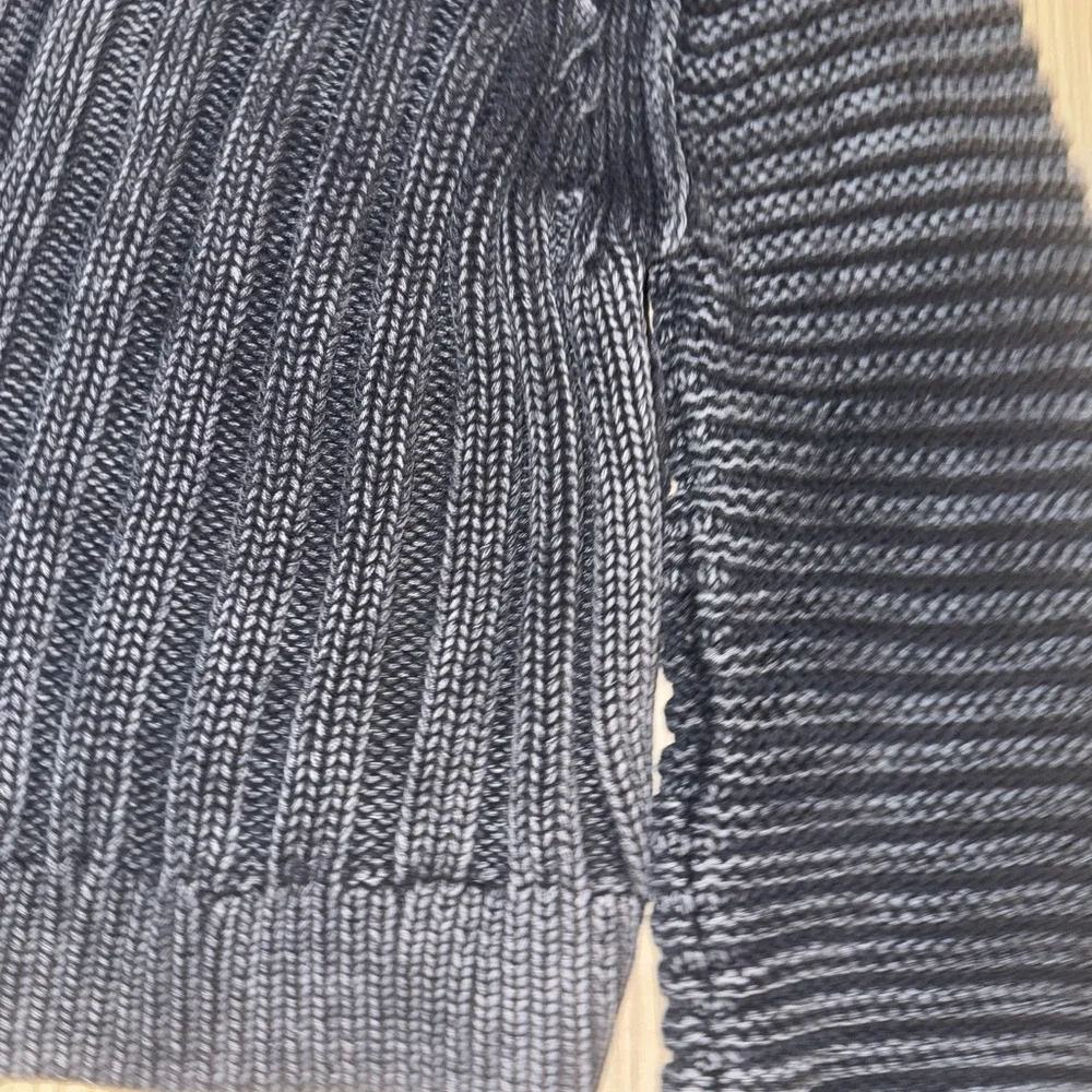 Free People Cable-Knit Mock Neck Sweater - Charcoal Chunky‎ Cozy Boho Chic - Picture 7 of 7